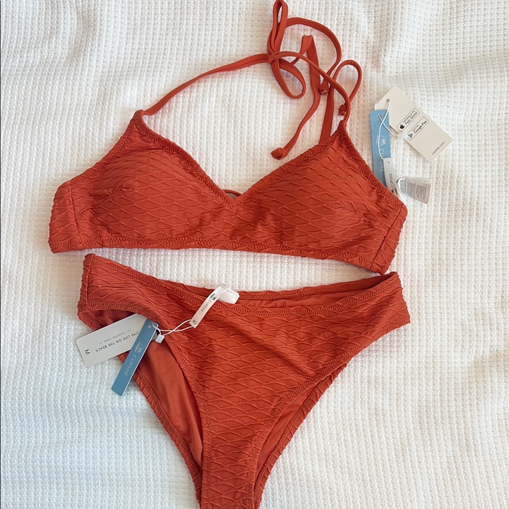 Cupshe Orange Bikini Set Swimwear
